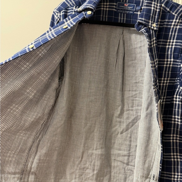 NWT Vineyard Vines Check Double Cloth Whale Shirt, Sz Sm - Picture 6 of 9